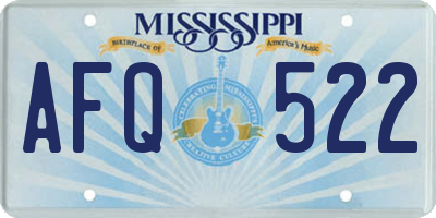 MS license plate AFQ522