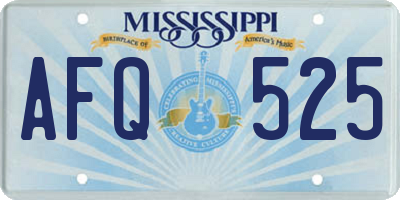 MS license plate AFQ525