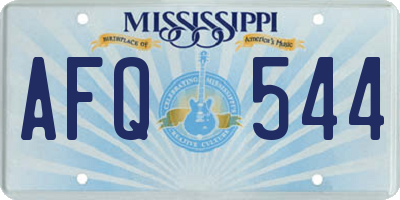 MS license plate AFQ544