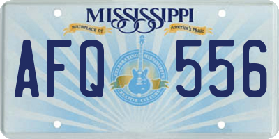 MS license plate AFQ556