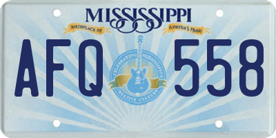 MS license plate AFQ558