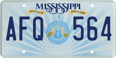 MS license plate AFQ564