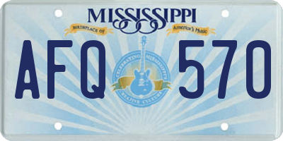 MS license plate AFQ570
