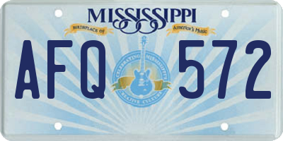 MS license plate AFQ572