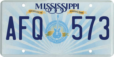 MS license plate AFQ573