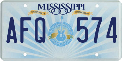MS license plate AFQ574