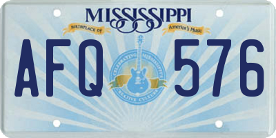 MS license plate AFQ576