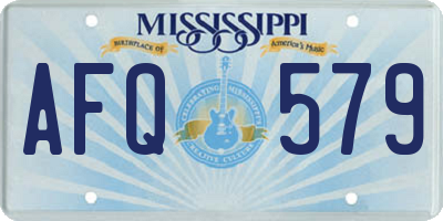 MS license plate AFQ579