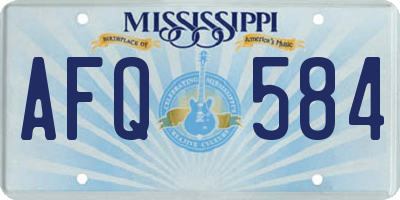 MS license plate AFQ584