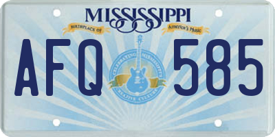 MS license plate AFQ585