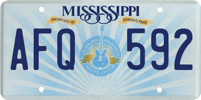 MS license plate AFQ592