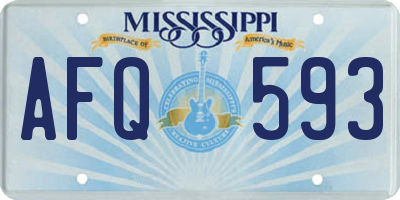 MS license plate AFQ593