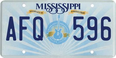 MS license plate AFQ596