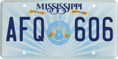 MS license plate AFQ606