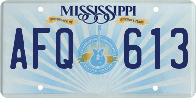 MS license plate AFQ613