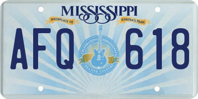 MS license plate AFQ618