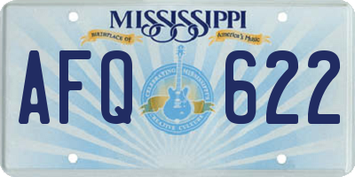MS license plate AFQ622