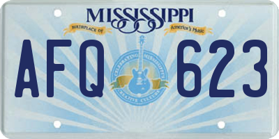 MS license plate AFQ623