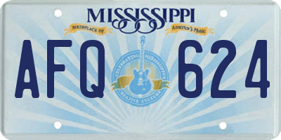 MS license plate AFQ624