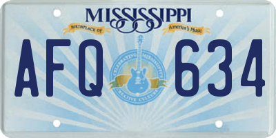 MS license plate AFQ634
