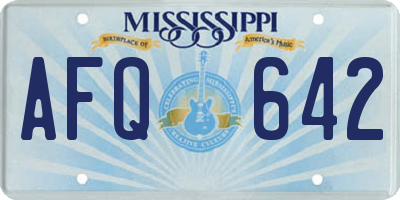 MS license plate AFQ642