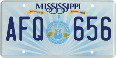 MS license plate AFQ656