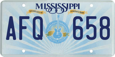 MS license plate AFQ658