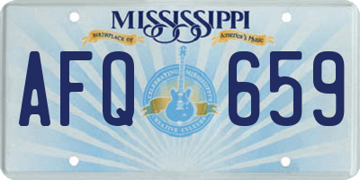 MS license plate AFQ659