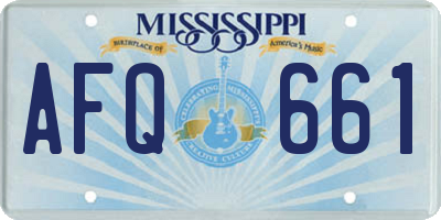 MS license plate AFQ661