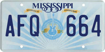MS license plate AFQ664