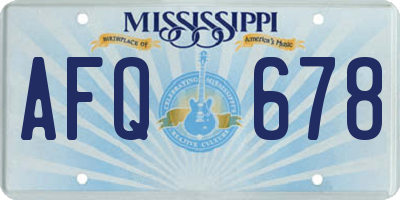 MS license plate AFQ678