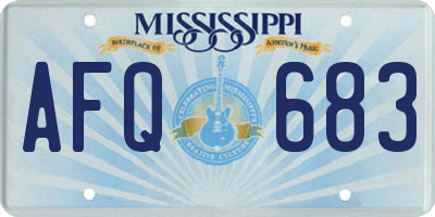 MS license plate AFQ683