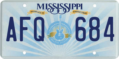 MS license plate AFQ684