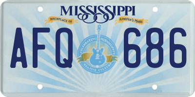 MS license plate AFQ686