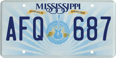 MS license plate AFQ687