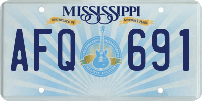 MS license plate AFQ691