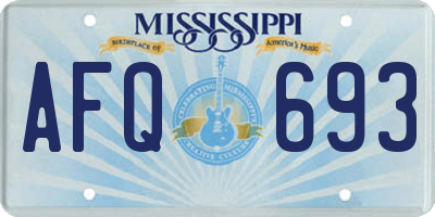 MS license plate AFQ693