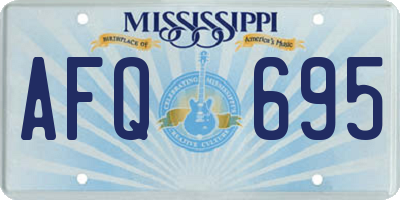 MS license plate AFQ695