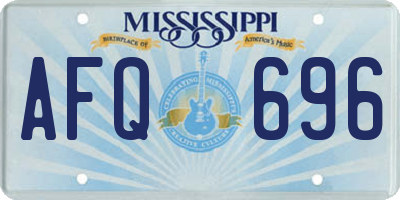 MS license plate AFQ696