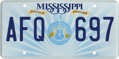 MS license plate AFQ697