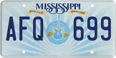 MS license plate AFQ699
