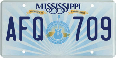 MS license plate AFQ709