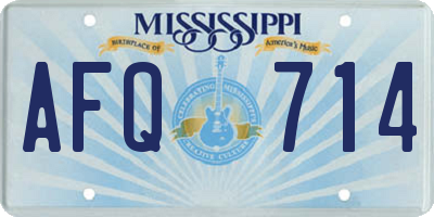 MS license plate AFQ714