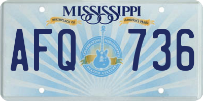 MS license plate AFQ736
