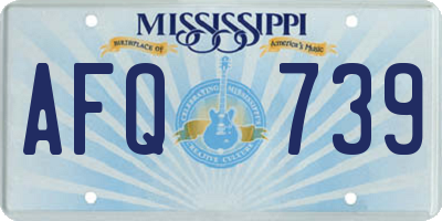 MS license plate AFQ739