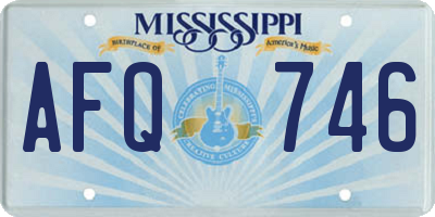 MS license plate AFQ746