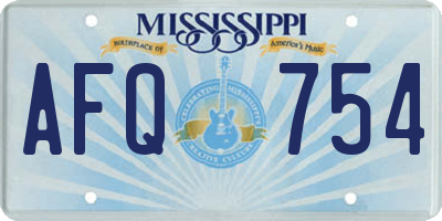 MS license plate AFQ754