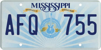 MS license plate AFQ755