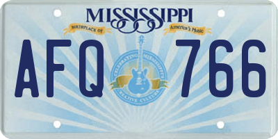 MS license plate AFQ766