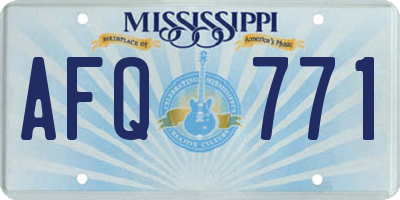 MS license plate AFQ771